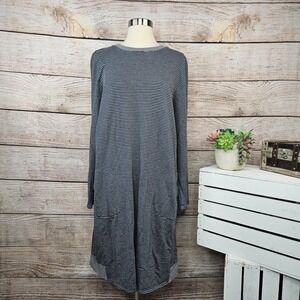 J. Jill Striped Knit Dress Long Sleeve Casual Comfy XL Tall